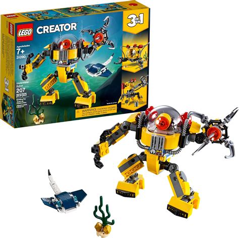 LEGO Creator 3in1 Underwater Robot 31090 Building Kit , New 2019 (207 ...