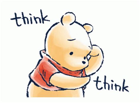 Pooh Think Sticker – Pooh Think Pooh Bear – GIFlar bilan tanishing va ulashing