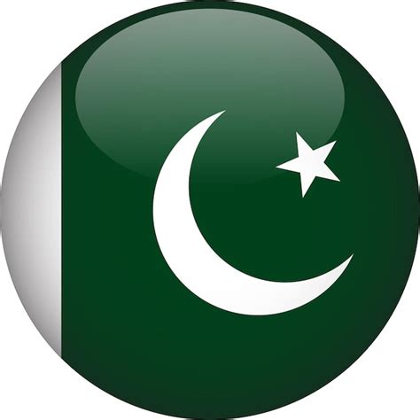 Premium Vector | Pakistan 3D Rounded Flag Button