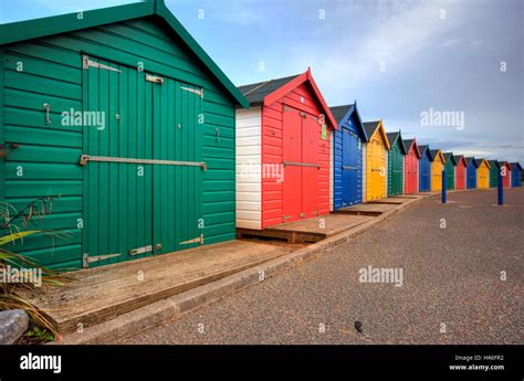 Dawlish Warren Beach Huts Stock Photo - Alamy