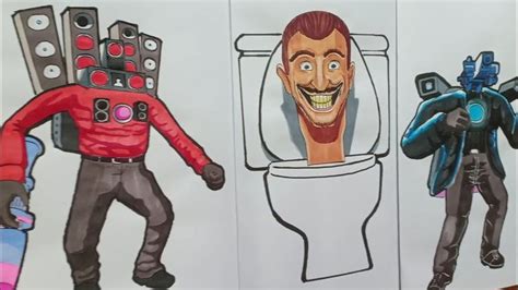 How To Draw Titan camera man and speaker man Vs Skibidi Toilet | Toilet ...