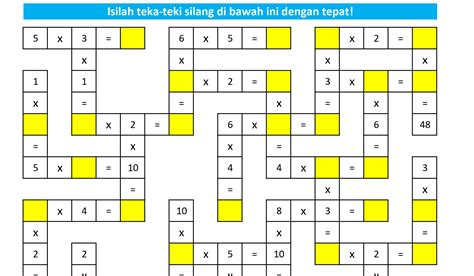 Teka Teki Silang Matematika Kelas 2 Sd – Ilmu