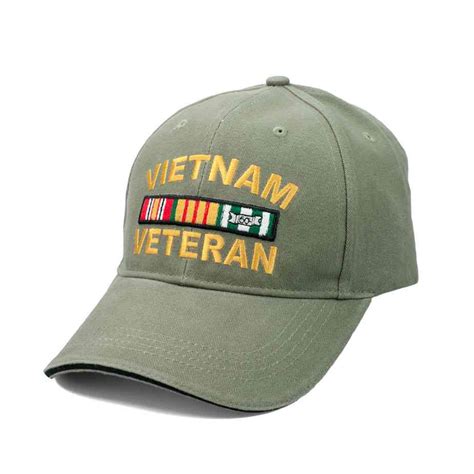 Vietnam Veteran Hat with Embroidered US Flag