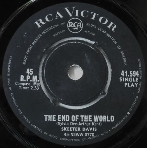 Skeeter Davis – The End Of The World (1962, Vinyl) - Discogs