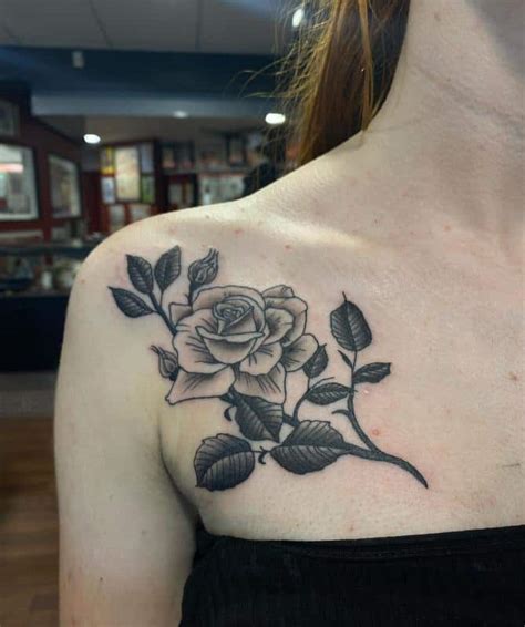 Details more than 73 rose shoulder tattoo female latest - in.cdgdbentre