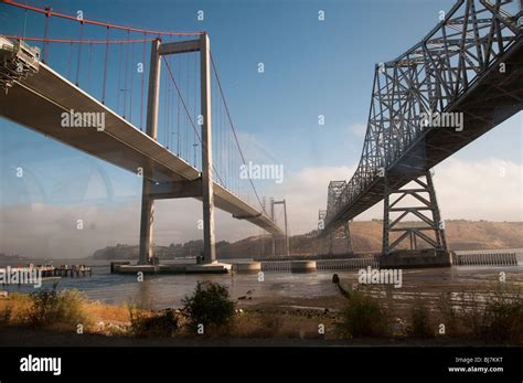 Rail way and freeway bridges in San Francisco Bay area Stock Photo ...