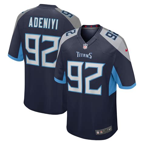 Men's Tennessee Titans Ola Adeniyi Nike Navy Game Jersey