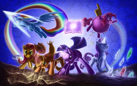 Mane 6 fighting is magic - My Little Pony Friendship is Magic Fan Art ...