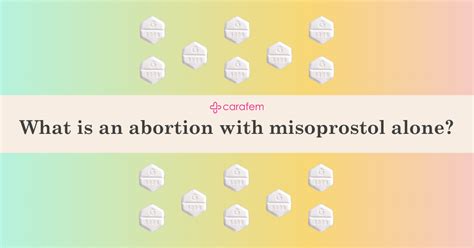 Sí, puede usar misoprostol solo para un aborto con medicamentos - carafem