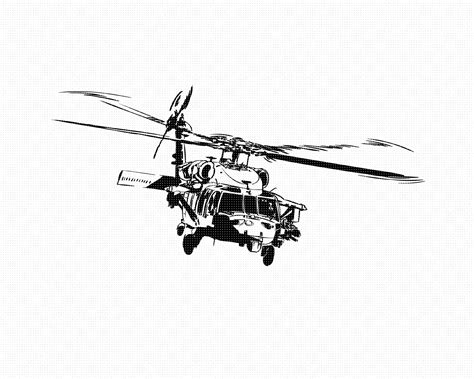 Black Hawk Helicopter Drawing