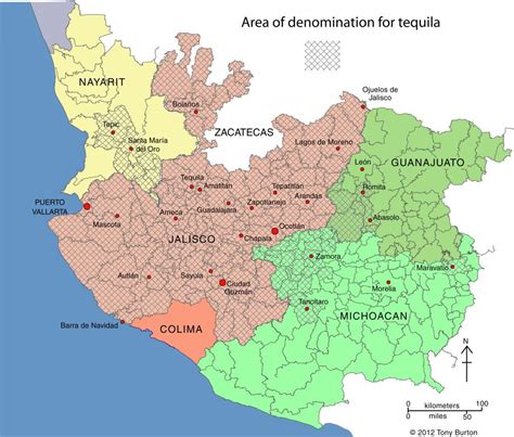 Tequila Jalisco Mexico Map | Tourist Map Of English