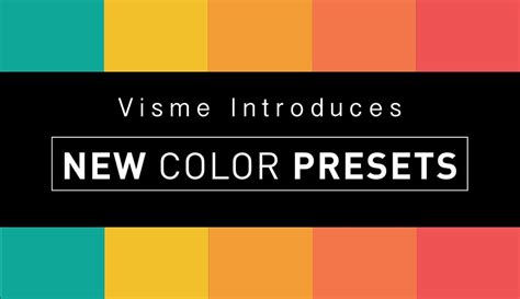 Visme Introduces 50 Beautiful Color Combination Presets