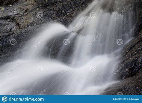 Waterfall Detail in a Rainforest in Brazil Stock Image - Image of ...