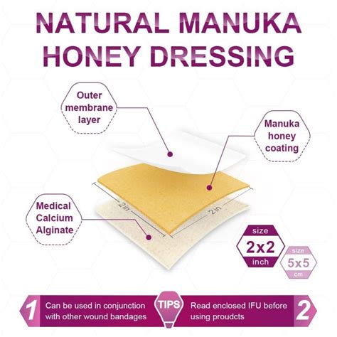 Honey Calcium Alginate Wound Dressing – Manuka Honey Adhesive Dressing ...