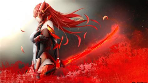 25 Red Hair Anime Girl Wallpapers - Wallpaperboat