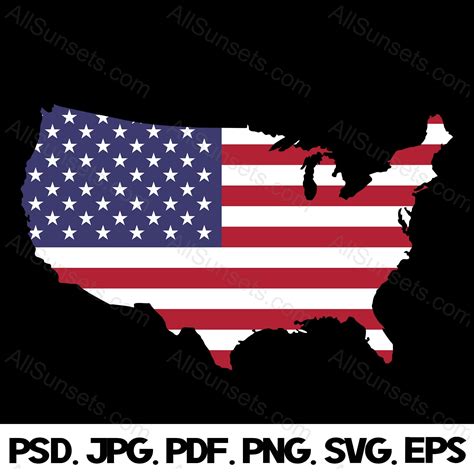 United States Shape Clipart American Flag Svg Us Flag Png - Etsy Israel