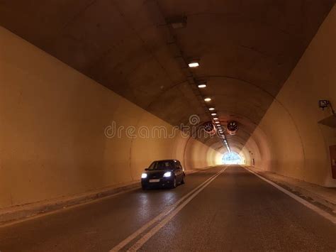 Tunnel Road Street Car Lights Highway Traffic Stock Photo - Image of ...