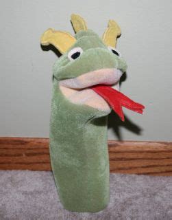 Baby Einstein Bard The Green Dragon 9 Plush Stuffed Hand Glove Puppet ...