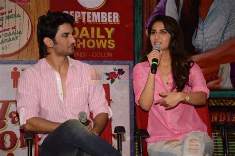 Sushant Singh Rajput and Vaani Kapoor at the Song Launch Gulabi from ...