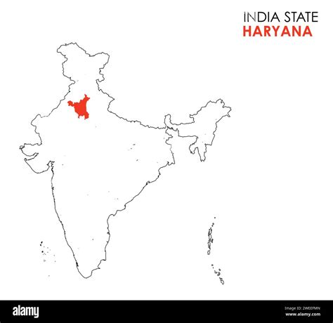 Haryana map of Indian state. Haryana map vector illustration. Haryana ...