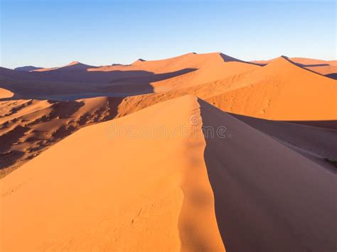 Sunrise at Dune 45 in Namib Desert, Namibia. Stock Photo - Image of footprint, namib: 93693358