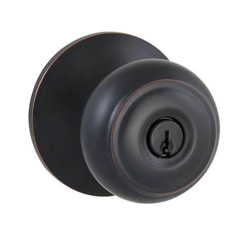 Defiant Hartford Aged Bronze Keyed Entry Door Knob | The Home Depot Canada