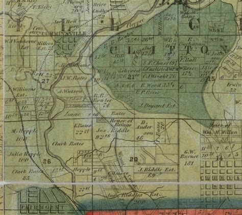 Hamilton County Ohio 1856 Wall Map Reprint with by Oldmap