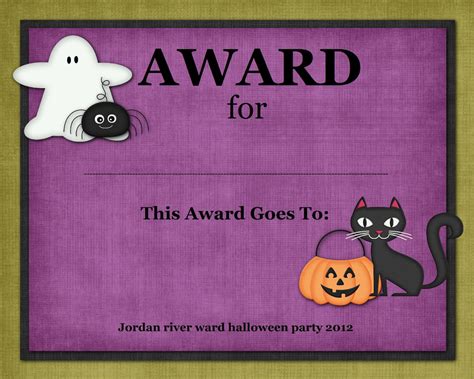 28 Images Of Funniest Costume Contest Certificate Template Intended For Halloween Costume ...