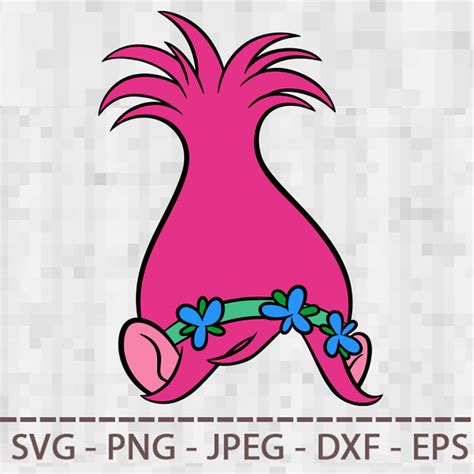 Poppy hair Poppy Trolls SVG PNG JPEG Digital Cut Vector File - Inspire ...