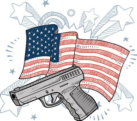 American Flag Gun Illustrations Illustrations, Royalty-Free Vector ...