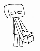 Enderman Minecraft Drawing Draw Coloring Pages Drawings Step Easy Kids  sketch template