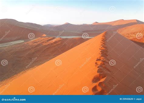 Sunrise in Namib Desert Dunes Stock Photo - Image of light, africa: 25943620