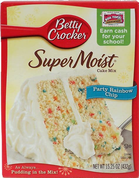 Groceries-Express.com Product Infomation for Betty Crocker Super Moist party rainbow chip cake ...