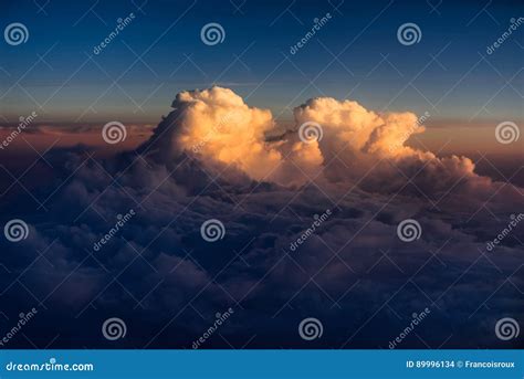 High Altitude Clouds at Sunset Over the Atlantic Ocean Stock Photo - Image of sunset, light ...