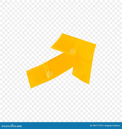 Yellow Duct Repair Tape Arrow Isolated on Transparent Background ...