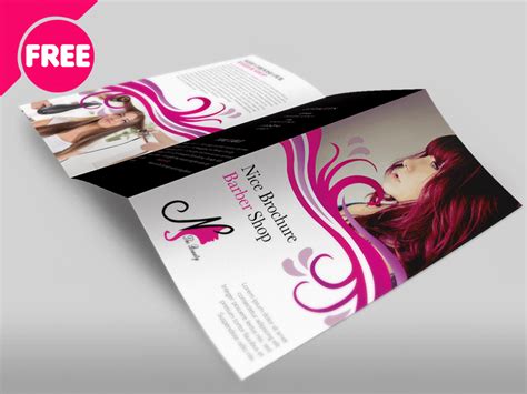 Free Barber Shop Tri-Fold PSD Brochure Template Download | free psd ...