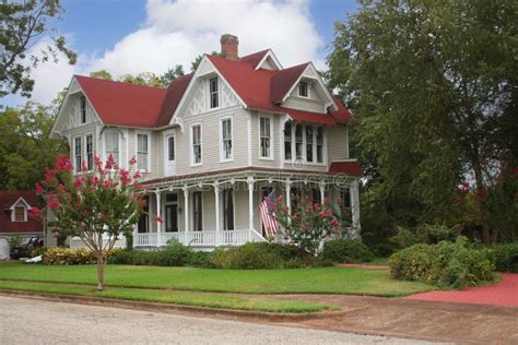 Historic Home Located Near Downtown Rusk, TX Stock Photo - Image of ...