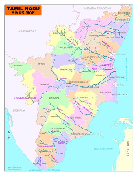 Tamil Nadu River Map - Infoandopinion