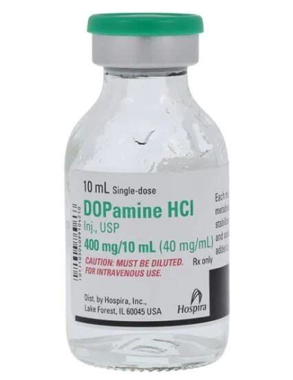 Dopamine HCl, 40mg/mL, SDV, 10mL, 25vials/tray | McGuff