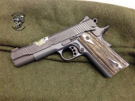 Kimber 1911 Custom With skull Logo On Slide