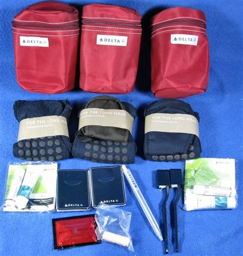 DELTA Airlines Lot Of 3 Elite Business First Class Flight Amenity Kits | First class flights