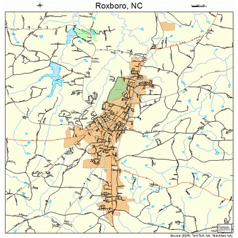 Roxboro North Carolina Street Map 3758160