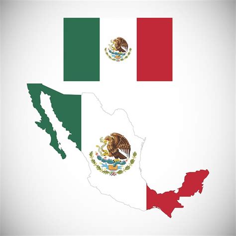 Premium Vector | Mexico Flag Map Vector