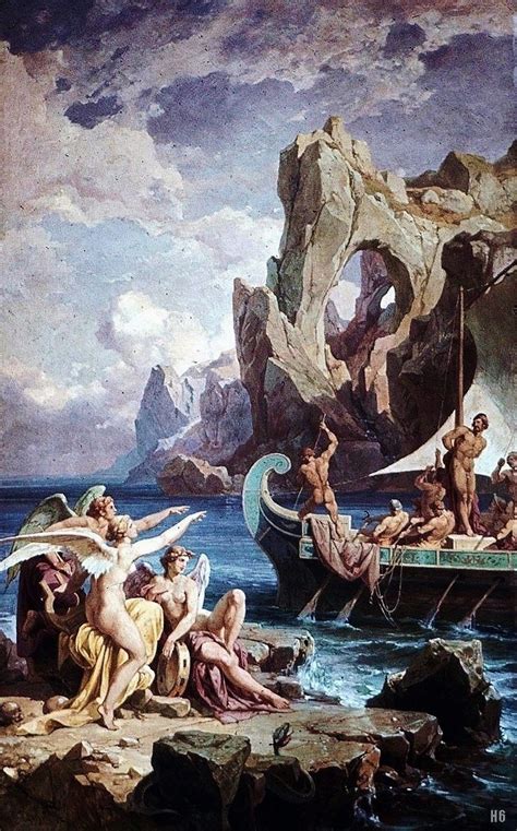 The Odyssey - Odysseus escapes the lure of the Sirens. 1859-83 ...