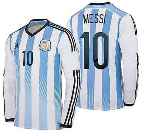 ADIDAS ARGENTINA 2014 HOME L/S `MESSI` JERSEY - Soccer Plus