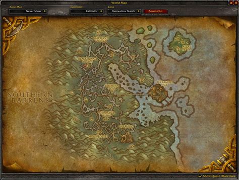 Dustwallow Marsh Cataclysm map wow screenshot - Gamingcfg