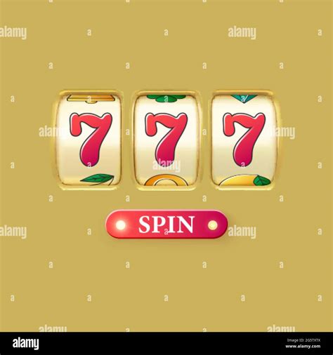 Golden slot machine realistic render. Big win on jackpot casino win. 777 on slot machine wheels ...