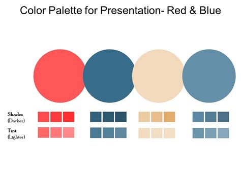 Color Palette For Presentation Red And Blue | Templates PowerPoint ...