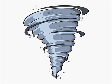 How To Draw Tornado - Draw A Tornado Step By Step, HD Png Download - kindpng