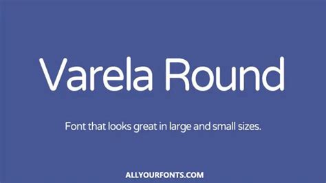 Varela Round Font Free Download - All Your Fonts